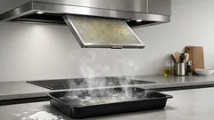 Dunstabzugshaube reinigen: Der Natron-Trick gegen Fettfilm und Geruch in 40 Minuten