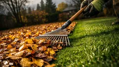 Laub auf dem Rasen: wann mulchen reicht und wann du rechen solltest