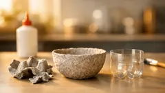 Upcycling-Idee: Vase aus Eierkartons und Flasche mit Papiermaché selber machen